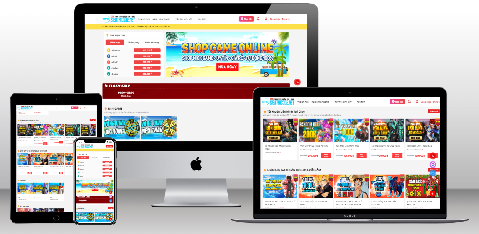 Code bán acc game đủ loại (muốn bán game nào thêm game đó)